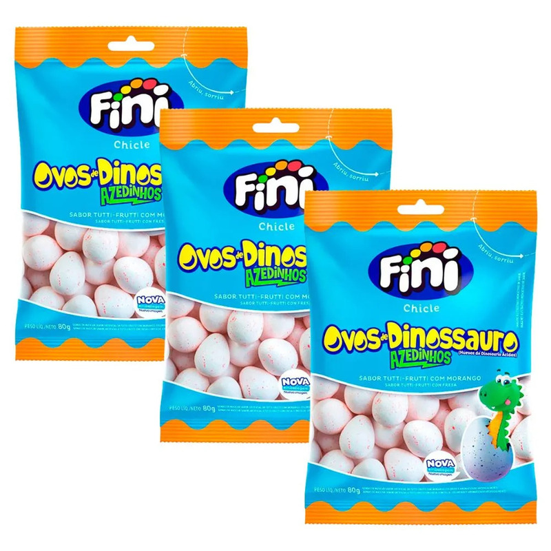 CHICLETE FINI 80G OVOS DE DINOSSAURO