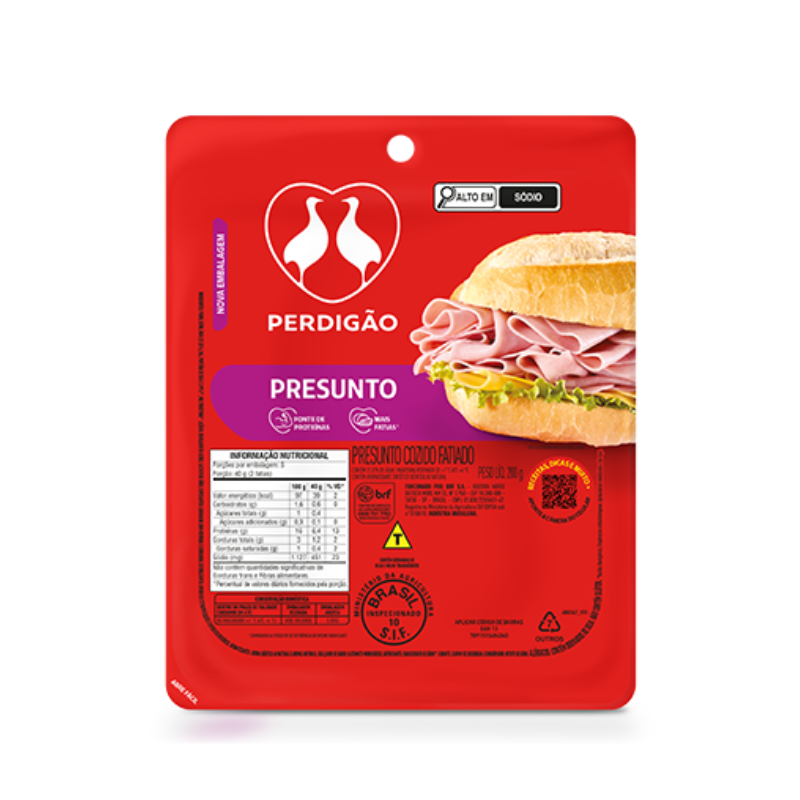 PRESUNTO PERDIGAO FATIADO       PE 200GR