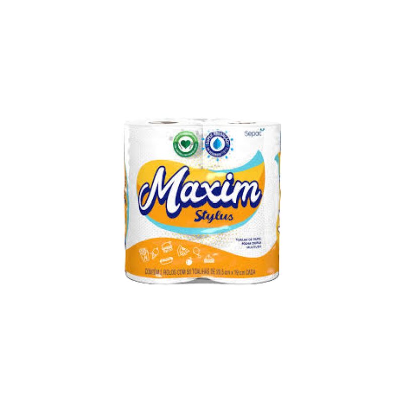 TOALHA PAPEL MAXIM STYLUS 2X50  PE 100UN