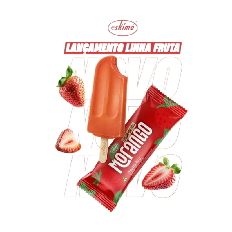 PICOLE FRUTA MORANGO