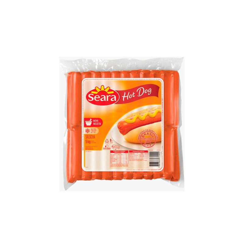 SALSICHA HOT DOG RF PCT500G CX12UN P/A UN 500G